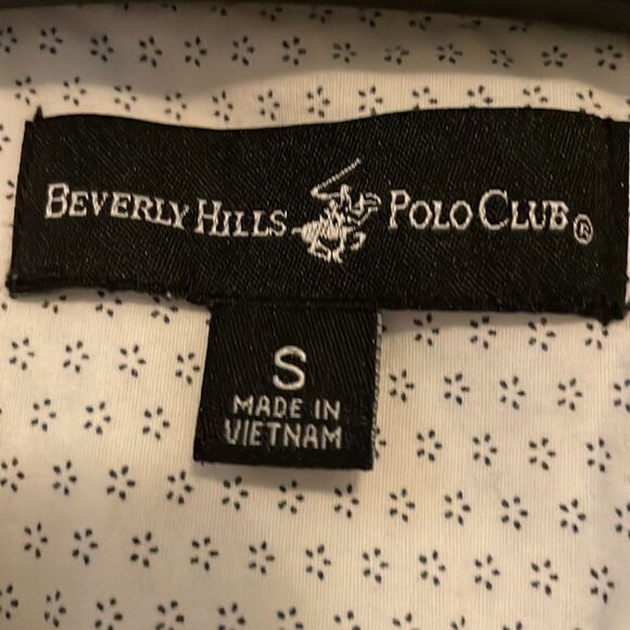 BEVERLY HILLS POLO CLUB dress shirt button up down small - Picture 4 of 5